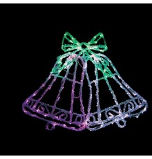 Фигура световая  "колокольчики" LT012 , 126 диодов  белый+зеленый+розовый, 59*8*46см, IP20  26710  FERON