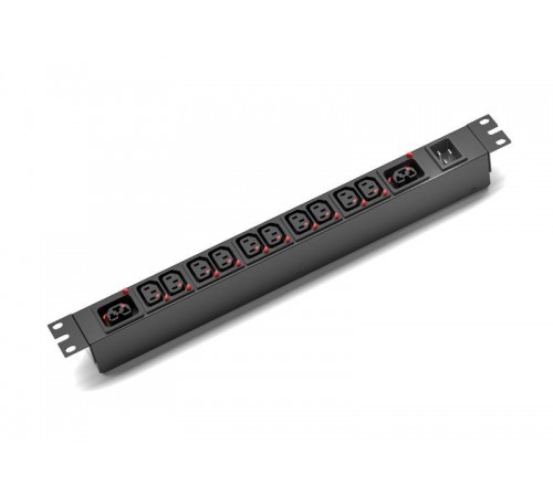 Блок распределения питания SMARTWATT PDU P-series 1U-B-1P16A-SMB-10C13-2C39-UL-2M-IEC320  4512020450078  SMARTWATT