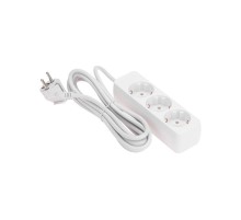 Удлинитель 3 гнезда, 3м, 3х0,75мм, с/з, белый  13-4209  PROconnect