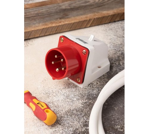 Вилка стационарная 515 3Р+РЕ+N 16А 380В IP44 EKF PROxima  ps-515-16-380  EKF