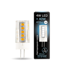 Лампа светодиодная LED 4Вт G4 12В 4100К керамика  207307204  Gauss