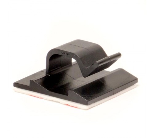 Клипса самоклеящаяся для кругл.кабеля диаметром 8мм, черная 26x26  25433SR  DKC