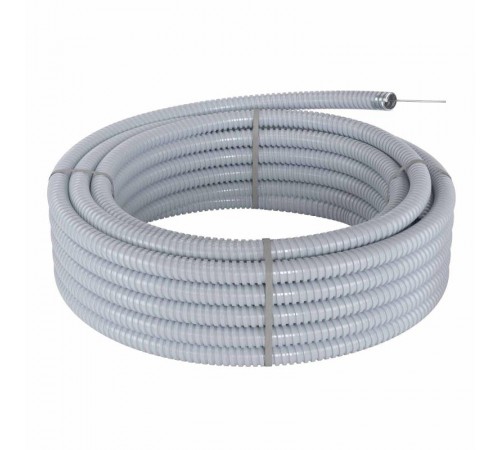 Металлорукав DN 15мм в герметичной ПВХ изоляции, Dвн 15,5 мм, Dнар 19,5, с протяжкой, 50 м, цвет серый  6071R-015P  DKC