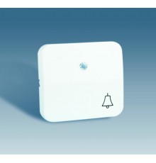 Simon 73 Клавиша для выключателя одноклавишного с подсветкой кнопочного с пиктограммой "звонок", S73, белый  73015-30  Simon