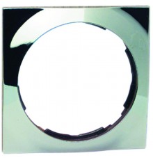 Simon 88 Рамка декоративная, 1 пост, круг в квадрате, S88, хром  88612-33  Simon