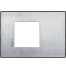 Axolute. Рамка Air, итальянский стандарт 2 мод. Цвет "Матовый хром"  HW4819CRS  Legrand