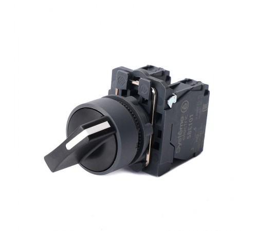 Переключатель SB5 в сборе модульный 22мм 2 позиции с фиксацией 1НО+1НЗ  SB5AD25  SE