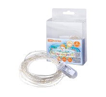 Гирлянда светодиодная "Роса20" 20LED, 2м, 3000К, 2хCR2032 ,  SQ0361-0054  TDM ELECTRIC