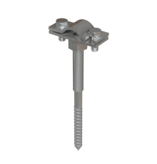 Держатель для прутка D6-10 мм вкручиваемый со шпилькой М8 L100 мм TD  DPV-SM8-100-D6-10 TD  КМ - профиль