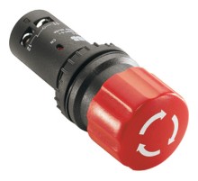 Кнопка CE3T-10R-02 аварийного останова с фиксацией 2НЗ отпускани е поворотом 30мм  1SFA619500R1051  ABB