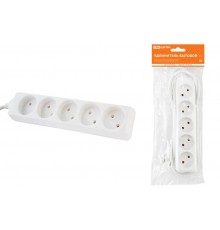 Удлинитель бытовой  У5  5 гнезд, 5метров, без заземления, ПВС 2х0,75мм2  10А/250В   SQ1303-0222  TDM