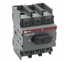 Рубильник 80A 3P c рукояткой управления для прямой установки TwinBlock  tb-80-3p-f  EKF