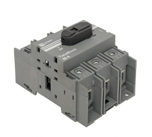 Рубильник 80A 3P c рукояткой управления для прямой установки TwinBlock  tb-80-3p-f  EKF