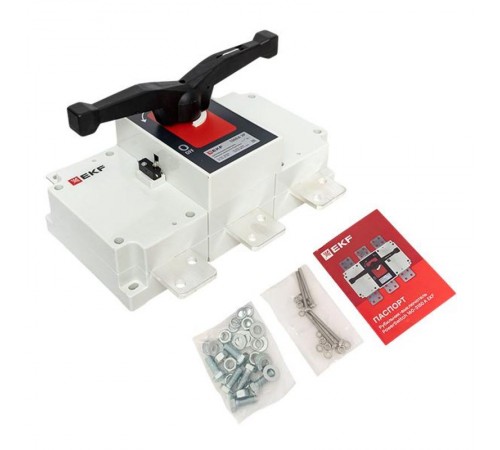 Рубильник-выключатель 1000A 3P c рукояткой управления для прямой установки PowerSwitch  psds-1000-3  EKF