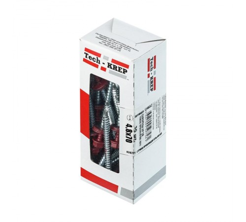 Саморез КР св. 4,8х70 RAL-3011 (темно-красный) (30 шт) - коробка ( 0,277 кг)  124652  Tech-KREP