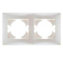 Bravo РАМКА 2-местная, цвет жемчуг  С1020-028  GUSI Electric