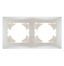 Bravo РАМКА 2-местная, цвет жемчуг  С1020-028  GUSI Electric