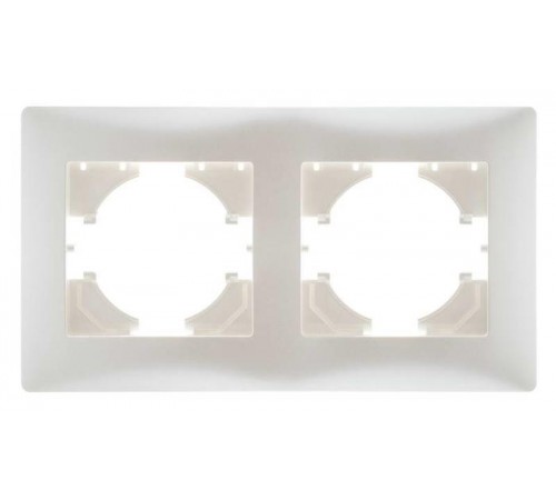 Bravo РАМКА 2-местная, цвет жемчуг  С1020-028  GUSI Electric