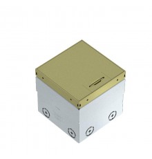 Лючок UDHOME2 пустой на 2 модуля ЭУИ 45х45мм и 2RJ45 (крышка без выемки) 140х140х100-135мм (латунь)  7368348  OBO Bettermann