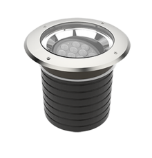 Свет-к "ВАРТОН" архитектурный Plint диаметр 330мм 60Вт 3000К IP67 линзованный 30 градусов RAL7045 серый  V1-G1-71552-10L02-6706030  VARTON