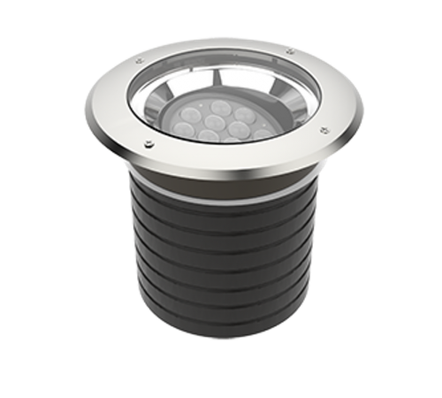 Свет-к "ВАРТОН" архитектурный Plint диаметр 330мм 42Вт 4000К IP67 линзованный 10х60 градусов RAL7045 серый  V1-G1-71552-10L28-6704240  VARTON