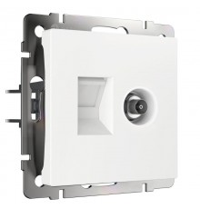 Розетка ТВ+Ethernet RJ-45 6 cat. (белый) Werkel W1181301  a056109  Werkel