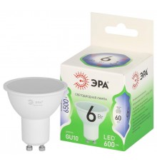 Лампа светодиодная  GREEN LINE LED MR16-6W-865-GU10 GL GU10 6 Вт софит холодный свет  Б0067079  ЭРА