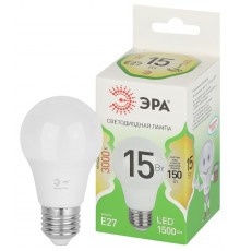 Лампа светодиодная  GREEN LINE LED A60-15W-830-E27 GL E27 15 Вт груша теплый свет  Б0067112  ЭРА