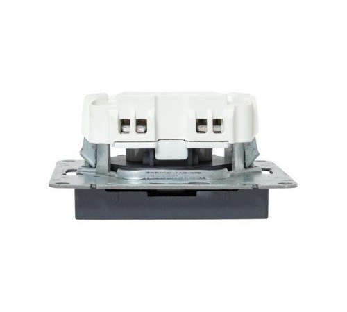 Механизм розетки, 16А, без заземления, без шторок, графит Эпика  UP1-SOG-100 EKF