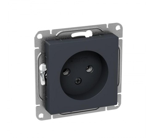 Механизм розетки, 16А, без заземления, без шторок, графит Эпика  UP1-SOG-100 EKF