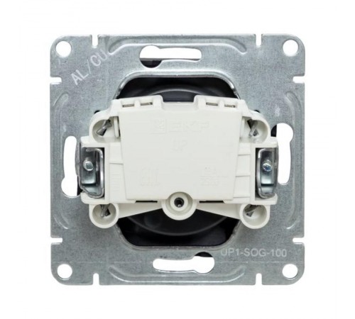 Механизм розетки, 16А, без заземления, без шторок, графит Эпика  UP1-SOG-100 EKF