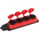 K-4e-RED-IP44 ЭРА Колодка каучуковая с/з 4гн 16A IP44 красная  Б0044553  ЭРА