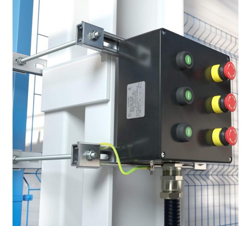 Обжимной комплект монтажных профилей тип 1, обхват конструкции габаритами 550 на 440 мм, для крепления 2 оболочек , горячеоцинкованный  EX-E2TR0605 