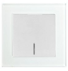 GLS10-7001-01 Выключатель 1-клавишный c индикатором 250В, 10А, серия Катрин, белый  39162  STEKKER