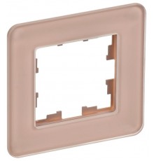 BRITE Рамка 1-ая РУ-1-2-Бр стекло дымчатый RE  BR-M12-G-41-K97  IEK