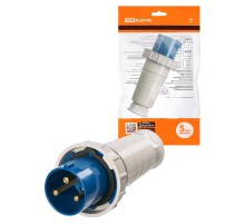 Вилка 033 2Р+РЕ 63А 220В IP54   SQ0601-0010  TDM