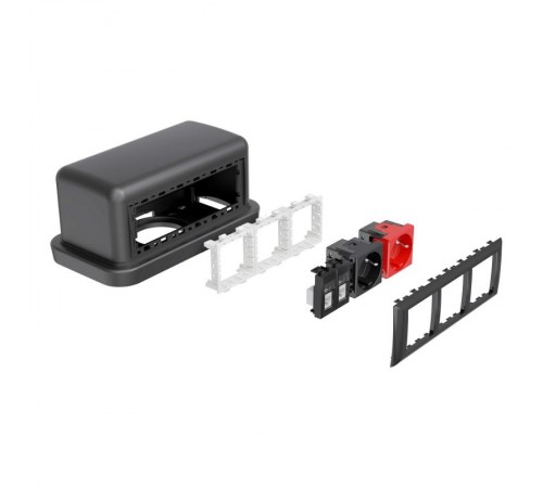 Напольная башенка BUS. 12 модулей. черная. RAL7016  09090  DKC