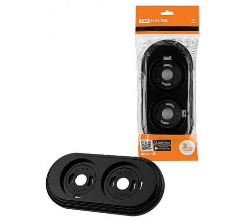 Рамка 2-х постовая черная "Виви"   SQ1820-1290  TDM