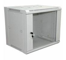 19" Настенный шкаф PRO 12U 600600635 мм (ШxГxВ) - передняя дверь стекло, боковые стенки съемные (разобранный) RAL 7035  04-2222  REXANT