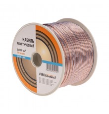 Кабель акустический 2х1,00 мм прозрачный BLUELINE (бухта 100 м)  01-6205-6  PROconnect