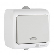 Мурманск Выключатель 1 -клавишный с индикатором 10А IP54 серый EKF  EFV10-121-30-54  EKF