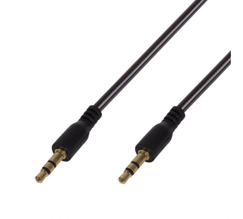 Аудиокабель AUX 3.5 мм гелевый 1 м черный  18-4080  REXANT