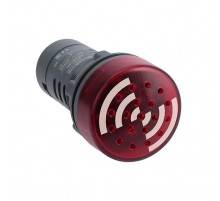 Зуммер с подсветкой красный 24В DC непрерывный звук  SB7KS2B4C  SE