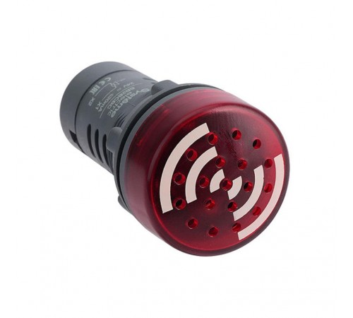 Зуммер с подсветкой красный 24В DC непрерывный звук  SB7KS2B4C  SE