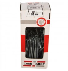 Гвоздь ершеный оцинк. 90 (600 г) - коробка  124602  Tech-KREP