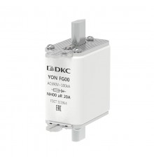 Предохранитель YON ножевого типа FG00 20А 690V характеристика aR  1FG00-0020-690V-AR  DKC