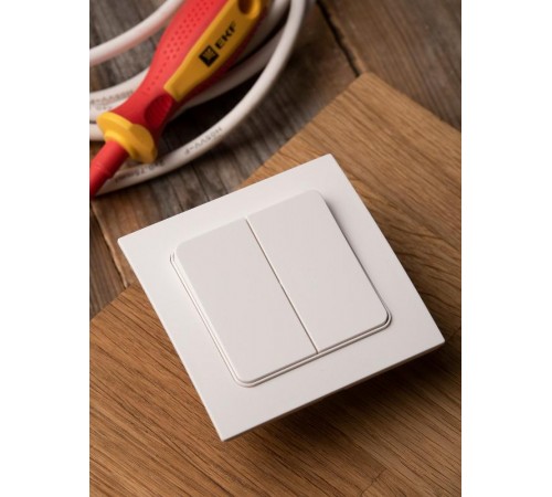 Стокгольм Выключатель 2-кл. 10А белый PROxima  EXV10-023-10  EKF