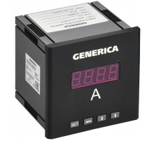 Амперметр цифровой щитовой однофазный 96х96мм LED  IDA21-5-1-0-LED-G  GENERICA