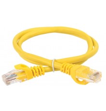 Шнур коммутационный кат.5Е UTP 0,5м желтый  PC05-C5EU-05M-G  GENERICA