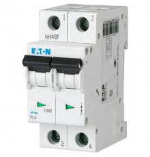 Выключатель автоматический двухполюсный PL4-C25/2 характеристика С 4.5кА  293144  EATON